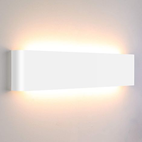 18W 40CM Wandleuchte Innen LED Modern Wandlampe Weiß Up Down Flurlampe Wand Wandbeleuchtung IP44 aus Dickes Aluminium für Wohnzimmer Schlafzimmer Flur Treppen usw, Warmweiss (1/5)