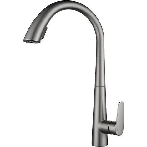 robinet De Cuisine, Robinet Rotatif Dissimul Chaud Et Froid 360 Degrs, Gris Pistolet (1/5)