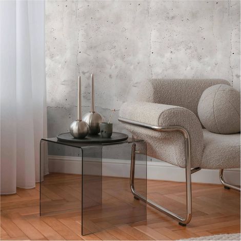 Photo wallpaper wall Profhome 791552 hot embossed non-woven wallpaper slightly textured in concrete look matt grey black 1,59 m x 2,8 m (1/5)
