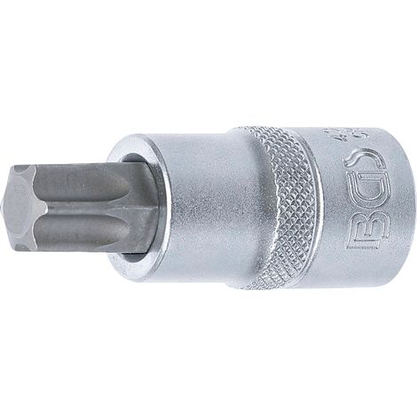 BGS Punta de destornillador con cuadradillo interior 12,5 mm (1/2") perfil en T (para Torx) T60 - 4378