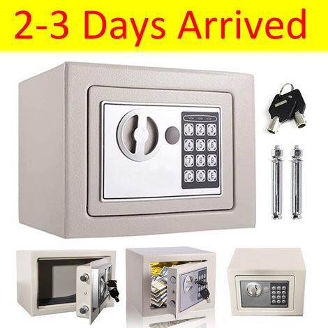 DIGITAL SECURE SAFE BOX ELECTRONIC HIGH SECURITY HOME OFFICE MONEY SAFETY STEEL (1/5)