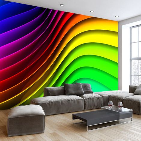 Papier Peint "Rainbow Waves II" 175 x 250 cm (1/2)