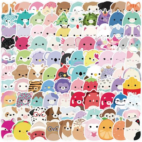 CSPARKV 100 piezas de pegatinas de animales lindos, pegatinas lindas para niños, pegatinas de vinilo impermeables, pegatinas para álbumes de recortes, diarios, portátiles, botellas aisladas, guitarras