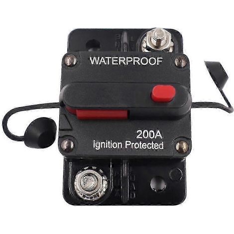 Disjoncteur 100 A, 150 A, 200 A, 250 A, 300 A, 12-48 V CC, pour voiture, yacht, camping-car, protection automatique, 74 x 49 x 44 mm, 200 A, Chine (1/5)