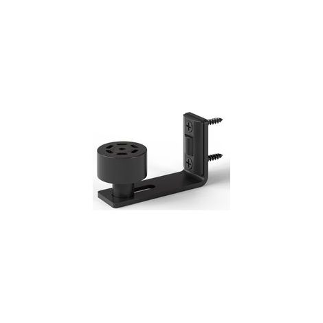 Ajustable Guide de Plancher Noir Guide Inférieur Pour Porte en Bois Coulissante Mur/porte (1/5)