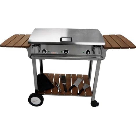 Pack plancha électrique PLANCHAELEC LUX 830 INOX - CHARIOT ELYSEE 830 (1/3)