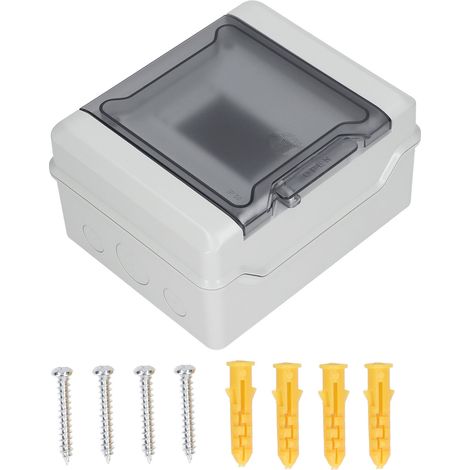 Boîtier de jonction étanche IP65 pour intérieur et extérieur, protection contre la poussière et l'eau - 6 entrées (1/5)