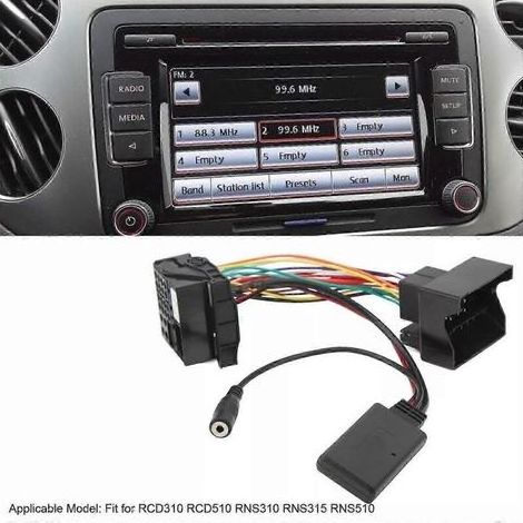 Adattatore AUX Bluetooth 5.0 per auto con microfono vivavoce per RCD310, RCD510 e RNS310 (1/5)