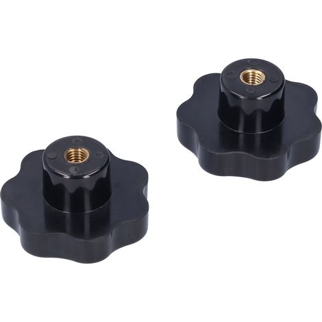 2 poignées de serrage en étoile à 7 branches, accessoires pour machines-outils M12 x 80 (1/5)
