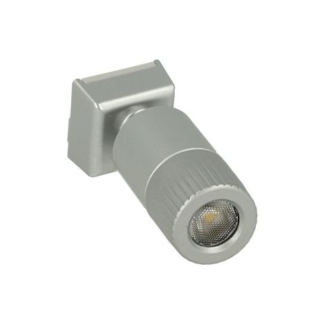 Mini Lampada Binario Faretto Led 12V 1W Bianco Neutro Snodabile Per Sistema Binario Guida Barra Plastica Elettrificata CB2107 (1/3)