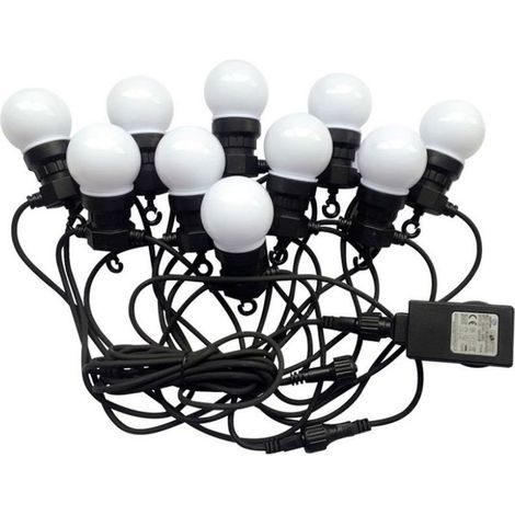 V-tac led cadena 5 metros 10 bombillas 24v 0,5w 3000k vt-70510 - 7436 - 217436 (1/5)