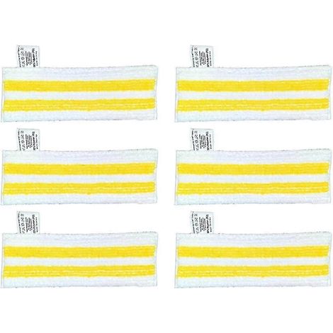 Lot de 6 lingettes de rechange pour balai vapeur Karcher Easyfix SC2 SC3 SC4 SC5 (1/5)