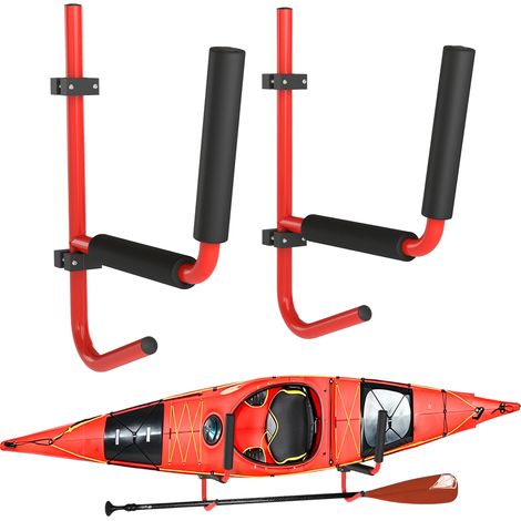 HOMCOM Kayak Wall Mount Rack Heavy Duty Storing Storage Hangers Canoe W/ Fixings