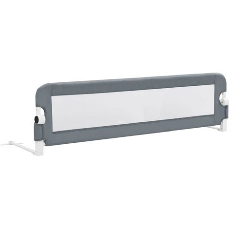 Maison Exclusive - Kleinkind-Bettschutzgitter Grau 120x42 cm Poly (1/5)