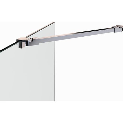 Moments of Glass Barra estabilizadora / barandilla para Paredes de Ducha e de Walk in de 6mm - 10mm Longitud: 49 cm Barra de estabilizadora de esquina 25M (1/5)