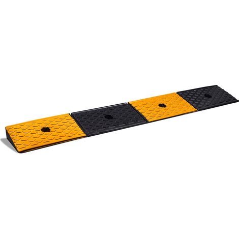 Rampe de seuil Aidapt VA144T en caoutchouc de 1,5 po de hauteur - Charge Max. 5T - surface texturée pour la traction (1/4)