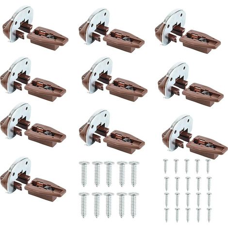 Kit de 10 glissières de tiroir de rechange, pièces de mobilier pour commodes et vaisseliers (1/5)