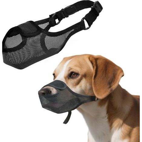 1 muselière pour chien, respirante, pour grands chiens, réglable, pour protéger contre les aboiements, taille S