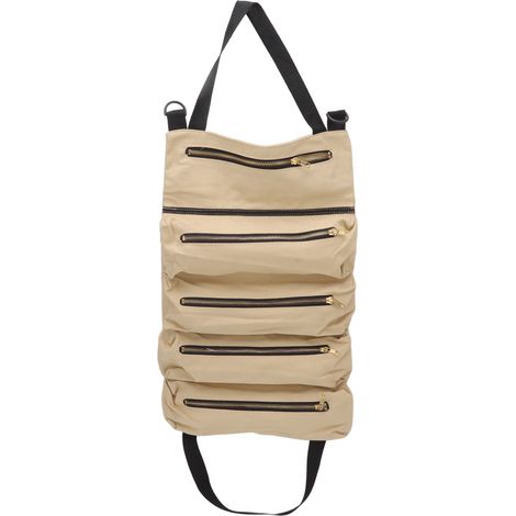 Sac de Rangement pour Outils de Jardin en Toile Pliable pour Siège Arrière de Voiture, Pochette Roulable pour Clés et Pinces, Couleur Kaki (1/5)