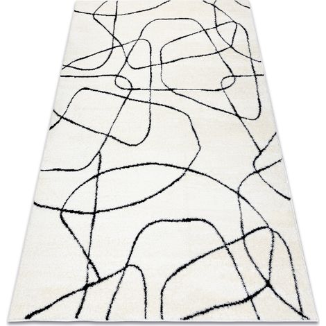 Tapis moderne MODE 8522 abstraction crème / noir beige 140x190 cm