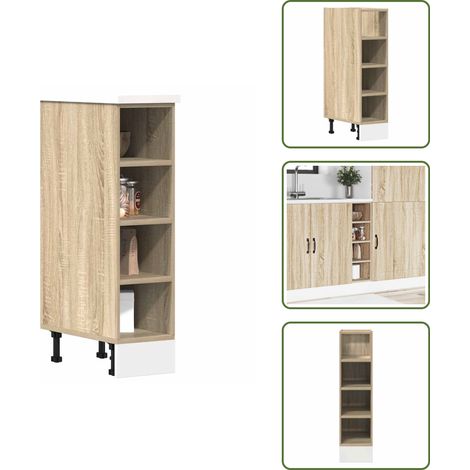 Armoire basse chêne sonoma 20x44,5x81,5 cm bois d’ingénierie - Armoire De Plancher - Armoires De Plancher - Armoire De Cuisine - Placard De Cuisine (1/5)
