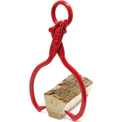 Wiltec – Grappin forestier pour troncs – 205 × 55 x 490 mm – Ouverture max. 450 mm – Force max. 680 kg – Pince de levage auto-serrante pour grumes