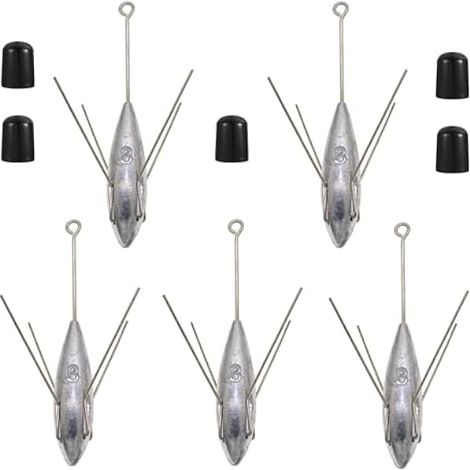 Plomb De Pêche Sputnik - 5 Pièces 57 g À 142 g - Pour Pêche En Mer Surf Casting Et En Eau Douce - Plombs À Longue Queue (1/3)