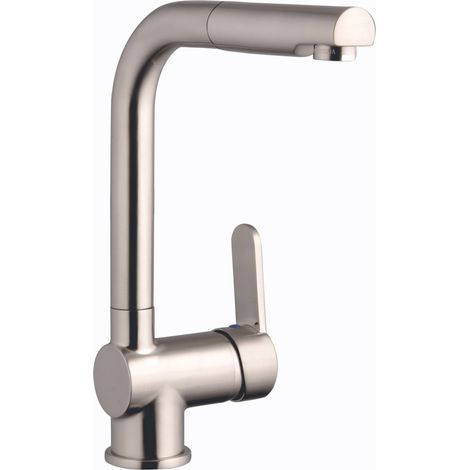SCHÜTTE Wasserhahn Küche Einhebelmischer Küchenarmatur Spültischarmatur Mischbatterie Spülbecken Herausziehbarer Auslauf L-Form 79705