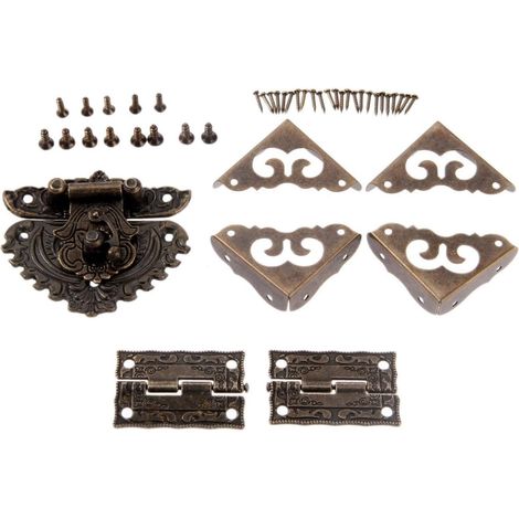 Protections d'angle métalliques, vintage, 4 pièces, loquet à (1/5)