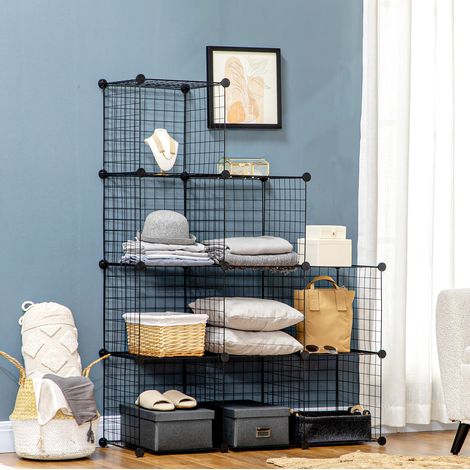 Mobile contenitore modulare in metallo 109x37x109 cm OKMYHOME (1/4)
