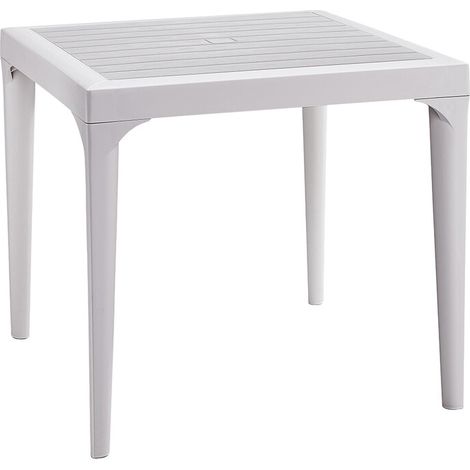 TAVOLO RESINA MALMO 80X80XH74 CM BIANCO- 1,0 pz