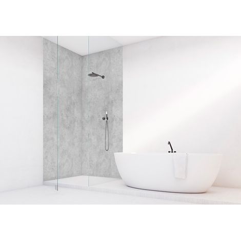 Roth – Panneau mural de douche en aluminium composite 150 x 255 cm – Résistant à l'eau et aux températures – Installation rapide et facile (1/5)
