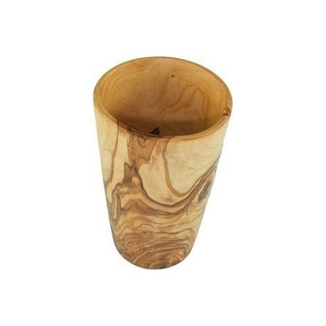 Gobelet en bois d'olivier Tasse polyvalente pour vin, bière et décoration 200 ml Hauteur 10 cm - PANGIVO (1/4)