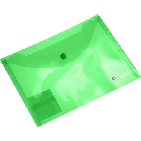 Cartella portadocumenti formato A5, verde trasparente