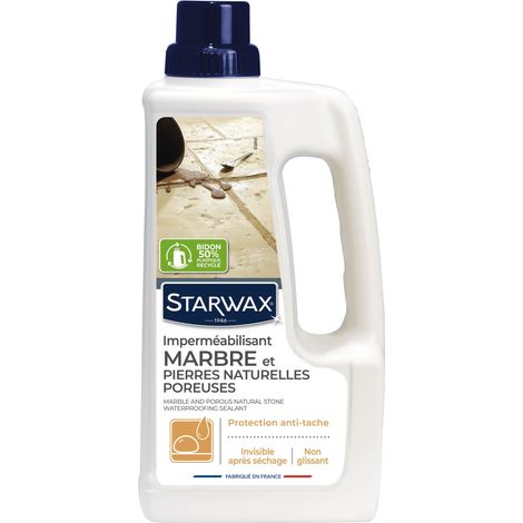 Imperméabilisant marbre et pierres naturelles poreuses - protection invisible 1L STARWAX