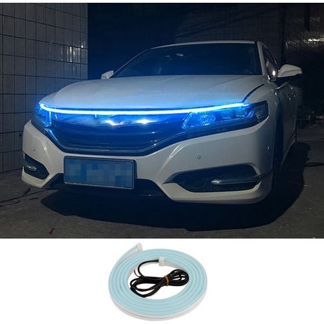 Bande lumineuse décorative pour capot de voiture, flexible et étanche - Bleu glacier 2 m (1/5)