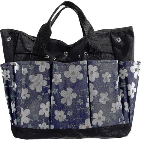 Sac de rangement robuste pour outils de jardin, de couleur bleue. (1/5)