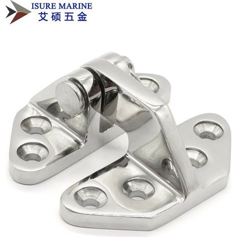 Charnière de pont en acier inoxydable 316, charnière marine, charnière papillon, 68 x 70 mm, accessoires nautiques, quincaillerie pour yachts - Charnière à axe court (1/4)