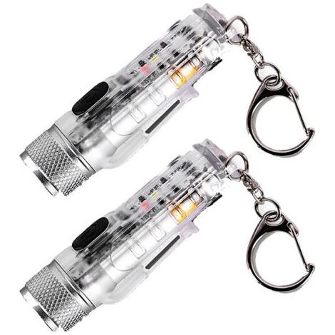 2. Eine wasserdichte Mini-Taschenlampe mit einem leistungsstarken, weitreichenden Lichtstrahl und transparenter Oberfläche. (1/4)