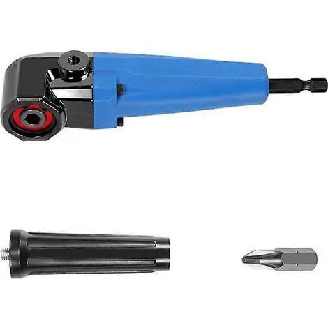 Adaptateur d'angle de perçage à angle droit 90° pour visseuse - Bleu (1/5)