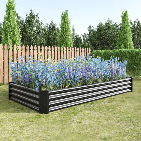 Fioriera rialzata in metallo 232x113,5x30 cm OKMYHOME (1/5)