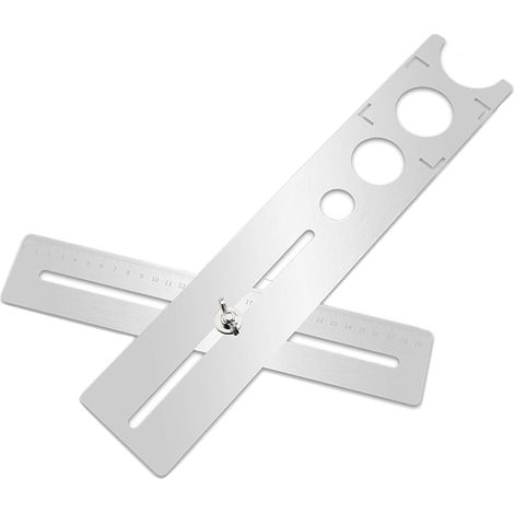 Localisateur De Trou De Carrelage En Céramique De 400 Mm,Localisateur de Tuile Réglable Outil de Mesure Pour Charpentier Applicabile a La Menuiserie, La Construction (1/5)