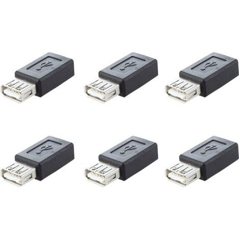 Compatible avec un adaptateur de câble 6X USB 2.0 Type A femelle vers Micro-USB Type B femelle (1/3)