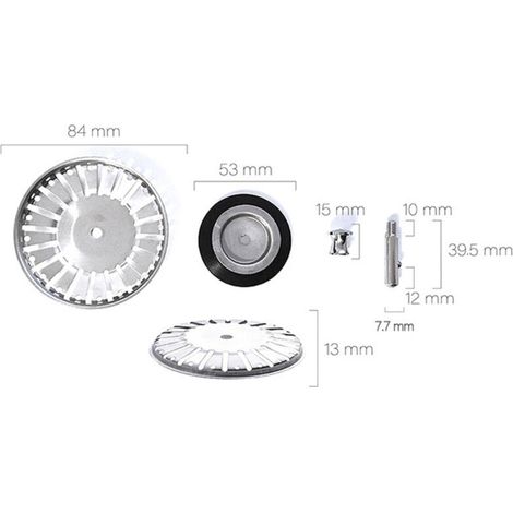 Passoire d'évier de salle de bain 304 bouchon d'eau en acier inoxydable évier évier filtre à eau bouchon accessoires d'évier de cuisine (1/4)
