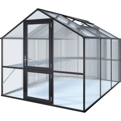 KGT Gewächshaus "Rose III", anthrazit-grau, 7,5 m², 10 mm HKP