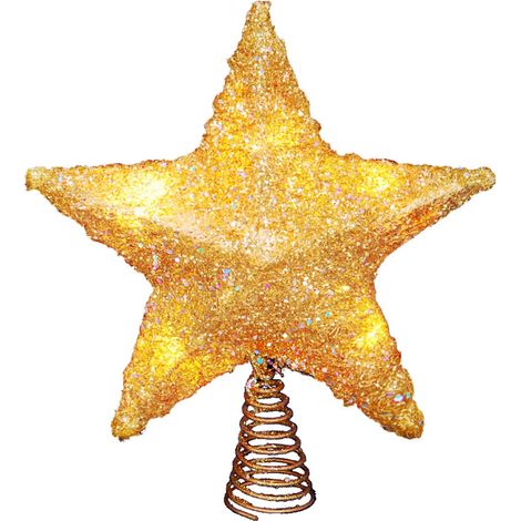 Étoile de Noël 28 x 25 cm pour sapin de Noël, pointes de sapin pailletées, décoration de sapin de Noël pour intérieur et extérieur (1/5)