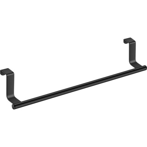 Lot de 2 Porte Serviettes Torchons sur Porte, Barre accroche torchon Cuisine, Barre Torchon à Suspendre sur Porte Tiroir Placard Noir Porte (1/2)