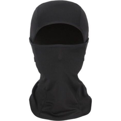 Cagoule de moto, cagoule douce et respirante, protection solaire complète, coupe-vent, masque de cou multifonctionnel,noir (1/5)