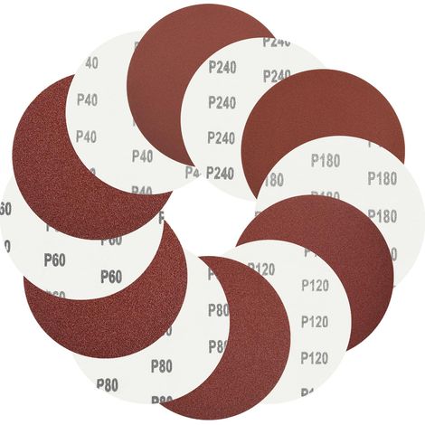 60 Disques Abrasifs Velours 150mm - Lot Multigrains [40/60/80/120/180/240] - Compatible Ponceuse Orbitale - Pour Bois/Métal/Carrosserie (1/5)