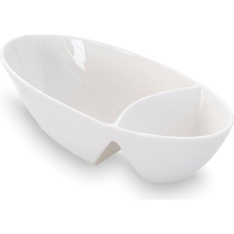 Plateau en porcelaine olive, 19x9 cm, convient pour le four, le micro-ondes et le lave-vaisselle, idéal pour servir des hors-d’œuvre et des sauces, design élégant et durable (1/5)